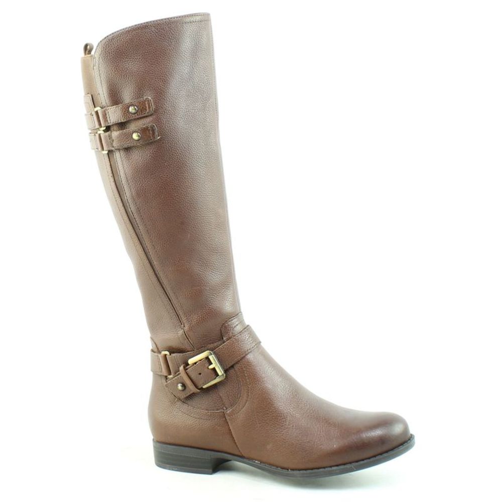 Naturalizer Womens Jackie Chocolate Leather Fashion Boots Size 6.5 Medium (B, M)